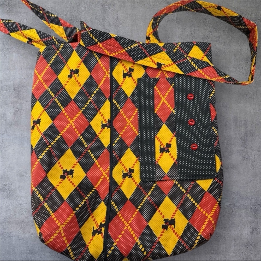Handcrafted Scottie Cotton Tote - Picture 4 of 11
